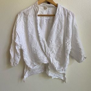 White wrap shirt